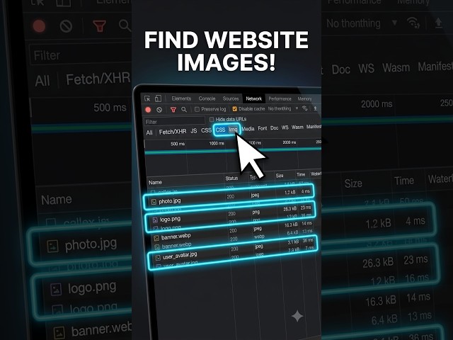 Find Every Image a Website Loads 🖼️ #shorts