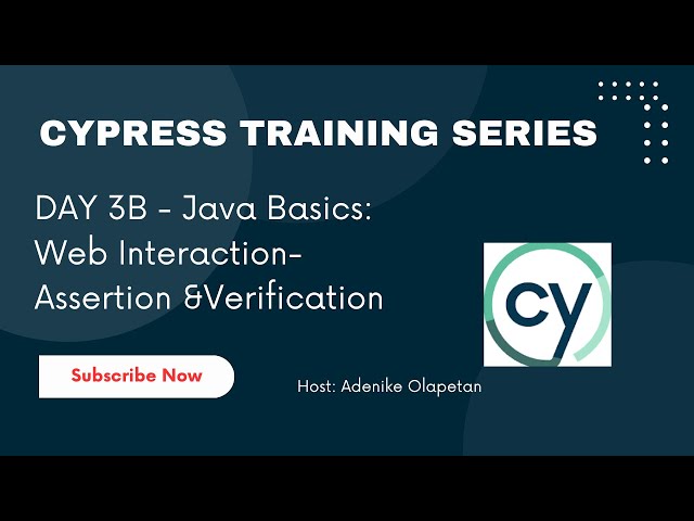Cypress Training Day3B|| Web Interaction- Assertion & Verification