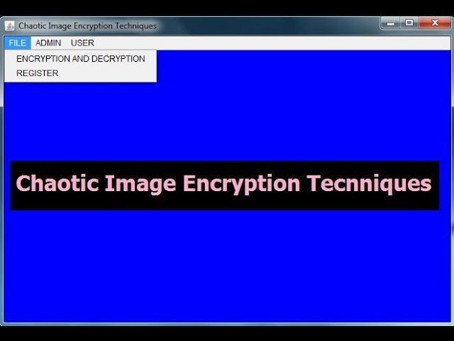 Latest Java Project Source Code on Chaotic Image Encryption Techniques