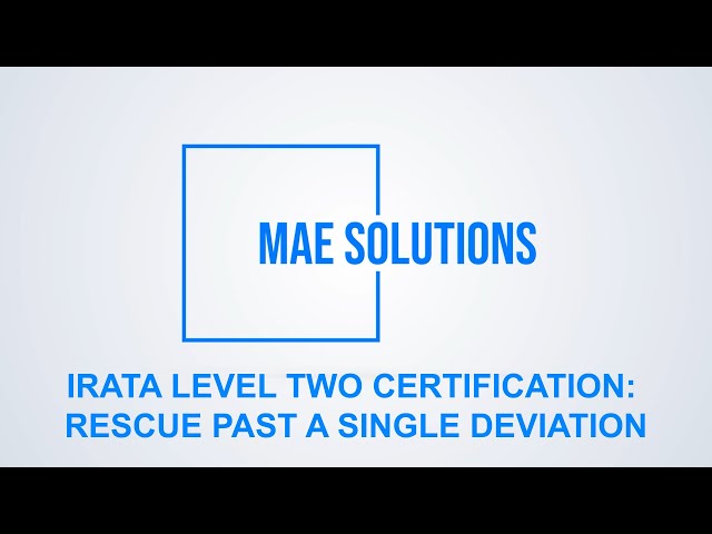 IRATA Level 2 - Rescue past a Small Single Deviation