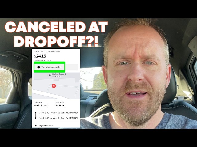 My Uber Rider CANCELED the Ride Right Before Drop-Off?!