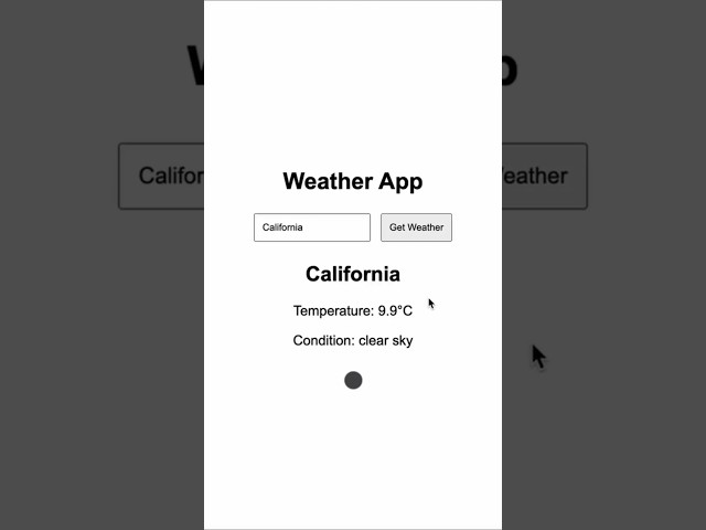 ⚡️ Build a Weather App in 60 Seconds! 🤯 (HTML, CSS, & JS) #javascript  #shorts
