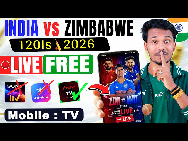 How to Watch India vs Zimbabwe T20I Series Live for FREE? | IND vs ZIM 2026 Live Match Kaise Dekhe?