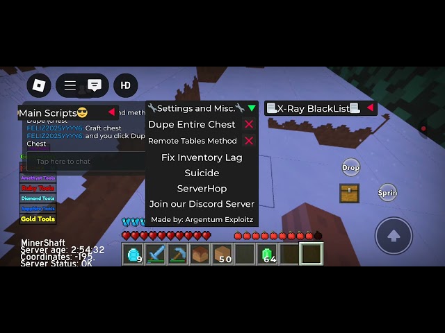 Craftblocks💎⛏️ SCRIPT --- Dupe Items With Chest🧰, Dupe Items With Inventory🎒, Xray🎮 And More!