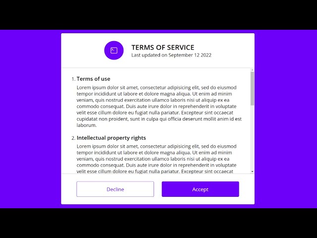Terms of Service Section In HTML and CSS || #termsandconditions #termsofservice #termsandguidance