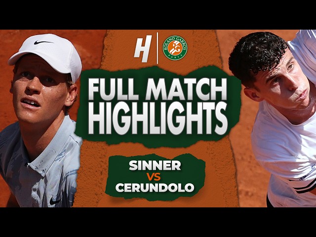 Jannik Sinner vs Juan Manuel Cerundolo - FULL Match Highlights | Roland Garros 2026
