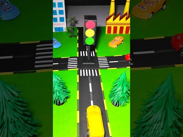 DIY Traffic Signal Model/ DIY Miniature City Model #diy #craft