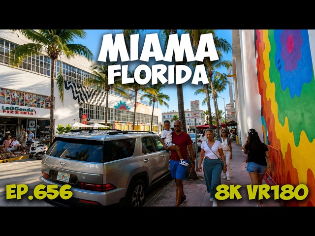 14th Place: The Hidden Alleys of South Beach ep.656 #8k #vr180 #3d #travel #fl #miami #streetart