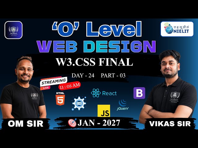 #olevel O Level Web Designing | W3.CSS FINAL | Day 24 | part 03 | #webdesign