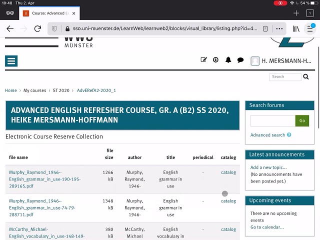 Ms Hoffmann explains Learnweb - ESA