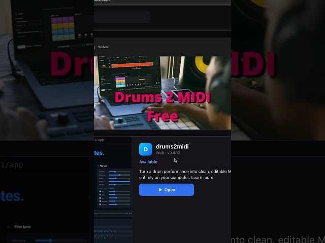 Free Tool - Drums to MIDI