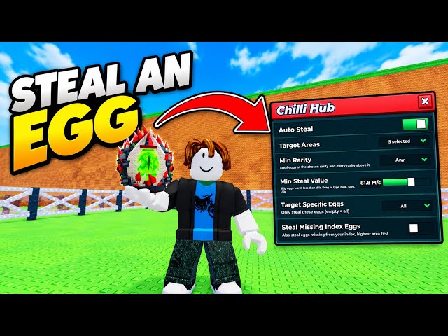 [UPDATED💀] Steal An Egg Latest Keyless Script | Better Than Lennon Hub | Chilli Hub Script | Draco 