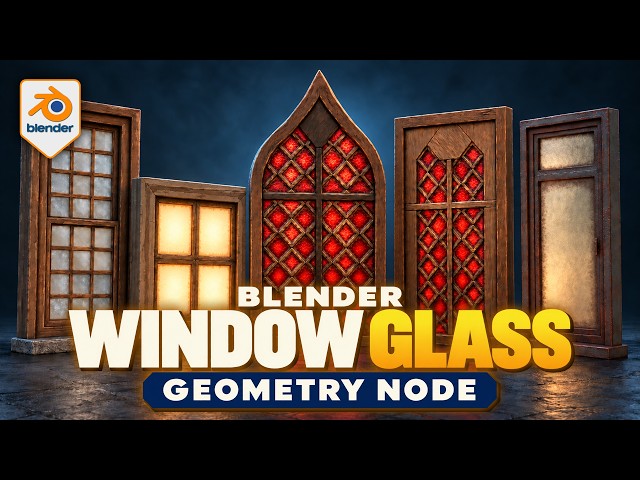 Clean, Frosted or Grimy Glass Windows in Minutes | Blender Geometry Nodes