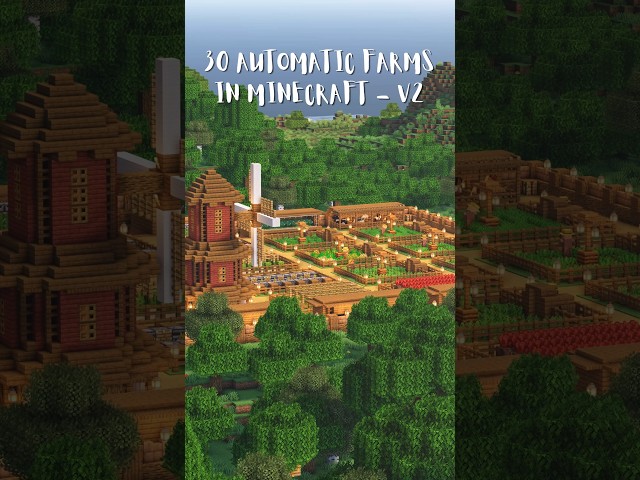 Minecraft Farmland - 30 Automatic Farms #minecraft #shorts