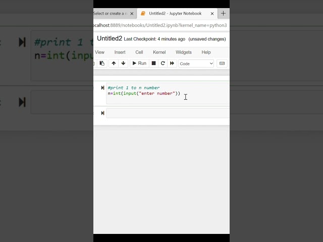 #python basic program to print 1 to n numbers using while loop