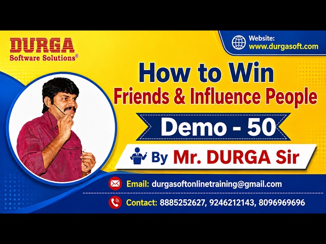 How to Win Friends & Influence People tutorials || by Mr. DURGA Sir On 21-09-2026 @7AM (IST)