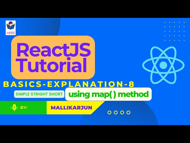 React JS tutorial for beginners step by step in Telugu |  use of map( ) method in ReactJS  |  Ottit