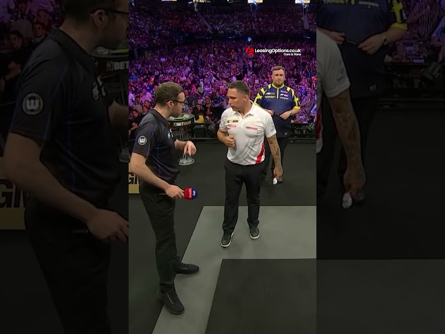 Mid-leg BIG FISH from Gerwyn Price gets 'The Iceman' in trouble 😅 #darts #shorts