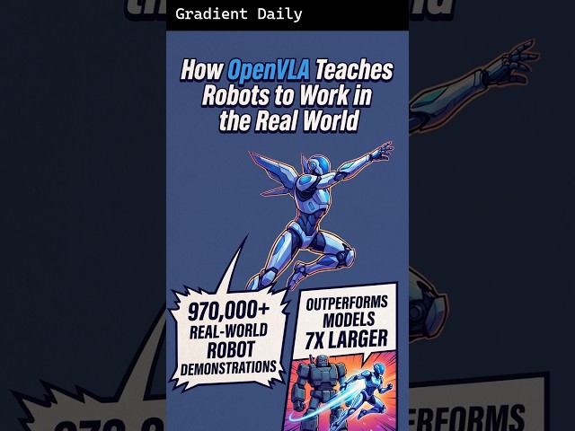 How OpenVLA Teaches Robots to Work in the Real World — in 60 seconds #Shorts