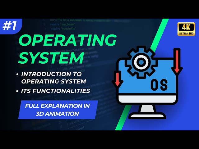 Introduction to Operating System and its Function In  3D Animation..