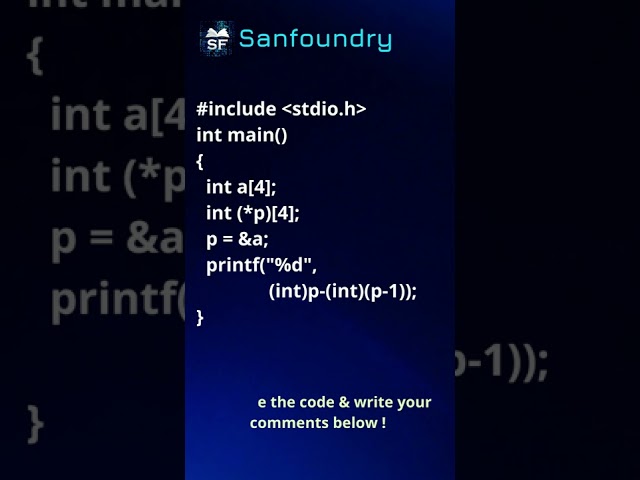 C Language Problem 24 | Sanfoundry | #Shorts