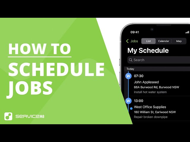 How to schedule jobs in ServiceM8 (2025)