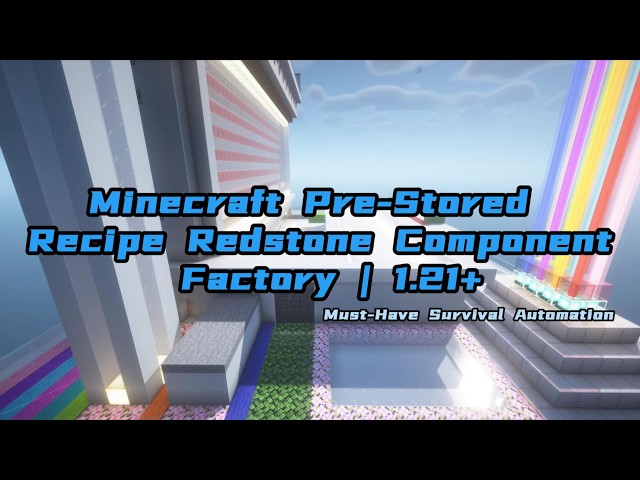Minecraft Pre-Stored Recipe Redstone Component Factory | 1.21 +