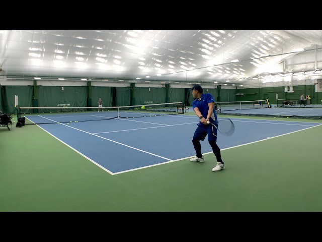 [4K UHD Court-Level] Jackie's Tennis Training - #796 - 2026-09-22 (8am, Tue) - Rally with Daniel