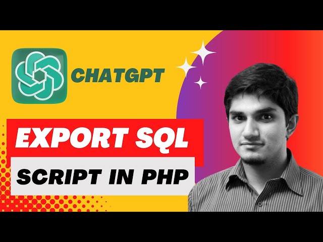 Export SQL database PHP Script | OpenAI | ChatGPT Tutorial