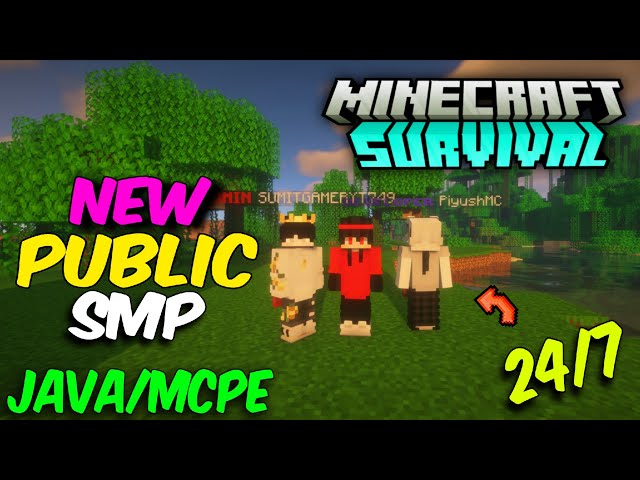 😱 New Best Public Survival SMP Server For Minecraft | Java + PE | 24/7 Online | Free To Join ❤️‍🔥