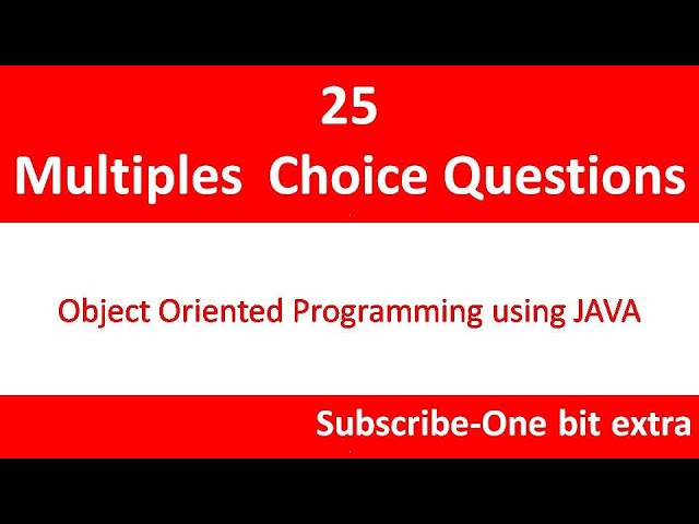 Mcq | Best 25 mcq on java | java mcq | most important mcq  | Top 25 mcq on oops using java | 2021