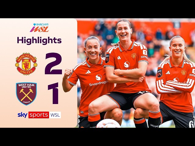 Terland and Medina bag first goals in win! | Manchester United 2-1 West Ham | WSL Highlights