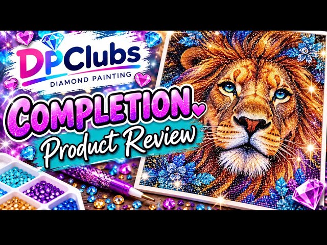 DPClubs Pearl Diamond Painting COMPLETION 🦁✨ | Stunning Finished Product Review!