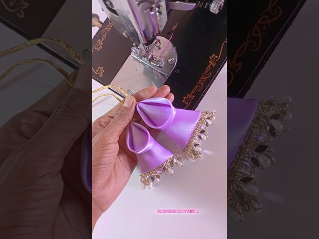 🥰👍 Beautiful Designer Fabric Latkan for Blouse ✂️ Easy Latkan Making #shorts #diy