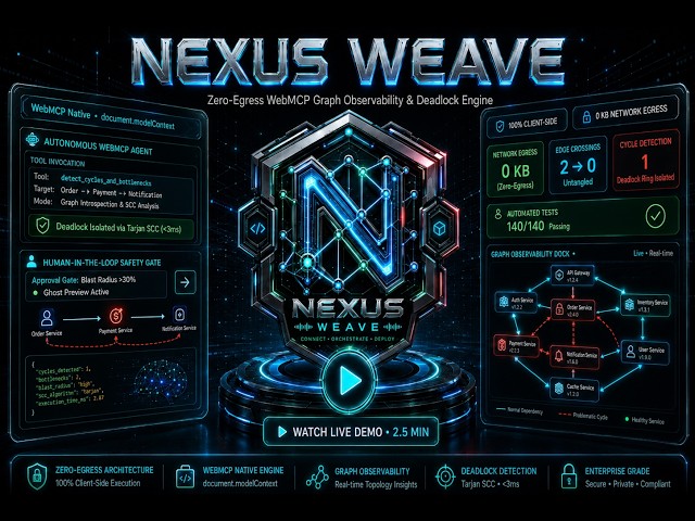 Nexus Weave — Zero-Egress Client-Side WebMCP Graph Engine | OpenAI & Chrome WebMCP Challenge 2026