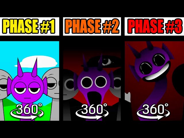360° VR Phase 1 VS Phase 2 VS Phase 3 in Incredibox Sprunki!