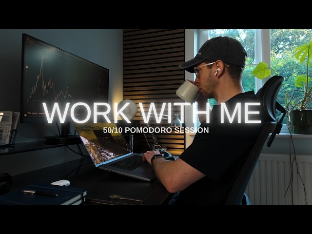 Work With Me | Structured Pomodoro Deep Focus Session for Work Study & Trading | 50/10 Timer