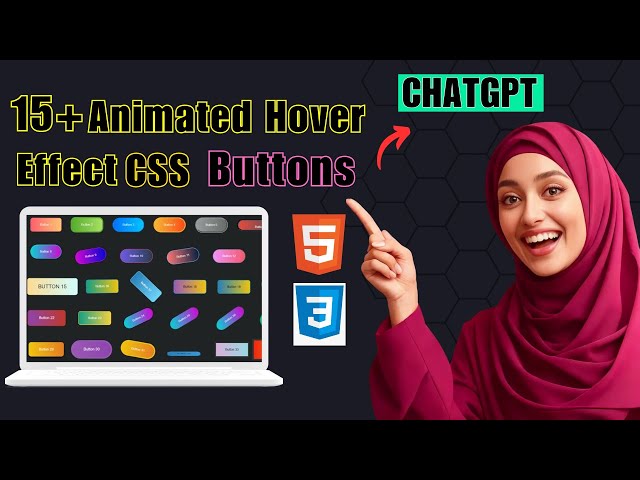 CSS Animated Buttons with Hover Effects Using ChatGPT CSS Mini Project