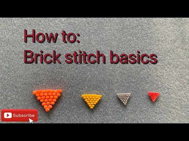 Brick stitch beading tutorial, easy how to guide.