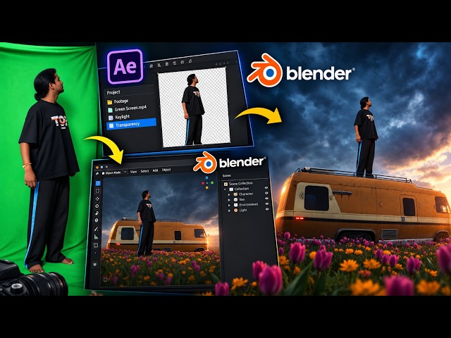 Turn Green Screen Footage into Real CGI (Blender + After Effects)