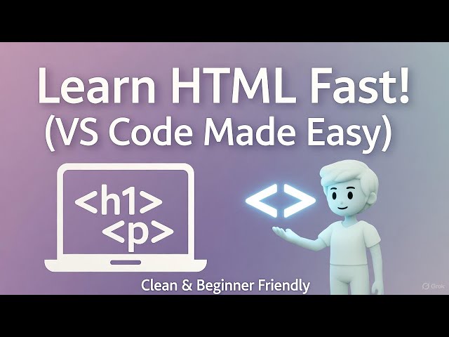 Learn HTML Basics in 9 Minutes — Beginner’s Guide with VS Code 💻✨