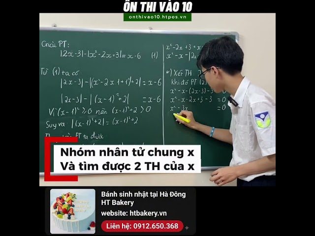Giải Phương Trình Chứa Dấu Giá Trị Tuyệt Đối | Ôn Thi Vào 10 Môn Toán