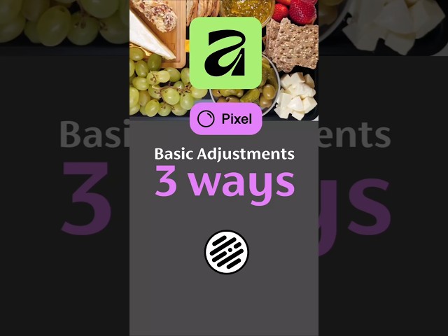 Affinity V3 - Basic Adjustments 3 ways #affinity #affinitytutorial #pixelstudio