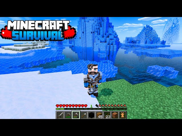 🥶 MY CRAZY START IN AN ICE BIOME! ❄️ | Minecraft Survival Bedrock Series EP.1