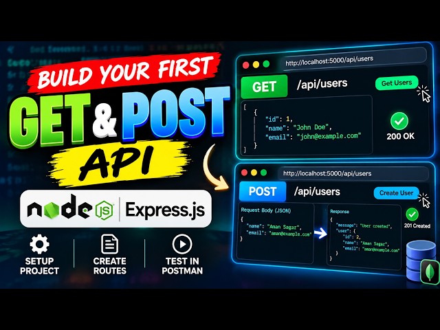 GET vs POST in Node.js — Build Your First API from Scratch 🔥