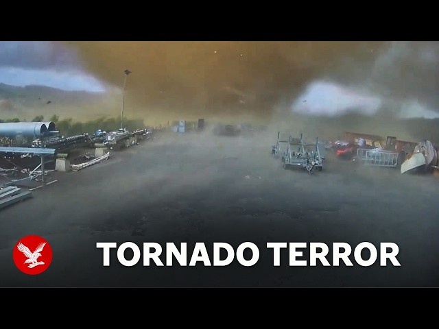 Terrifying moment tornado devastates village in southern France caught on camera