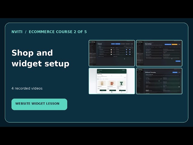 Ecommerce Course 2: Sync Products and Brand the Website Widget | Nviti