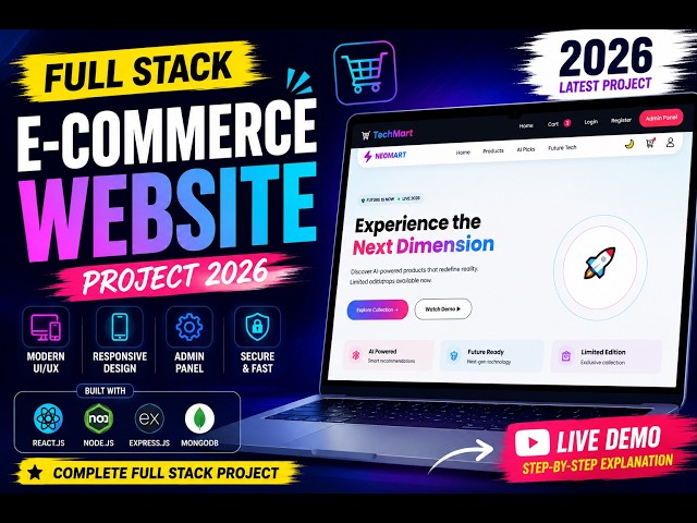 TechMart E-Commerce Website Project | MERN Stack | Live Demo & Explanation#logiclayer #coding