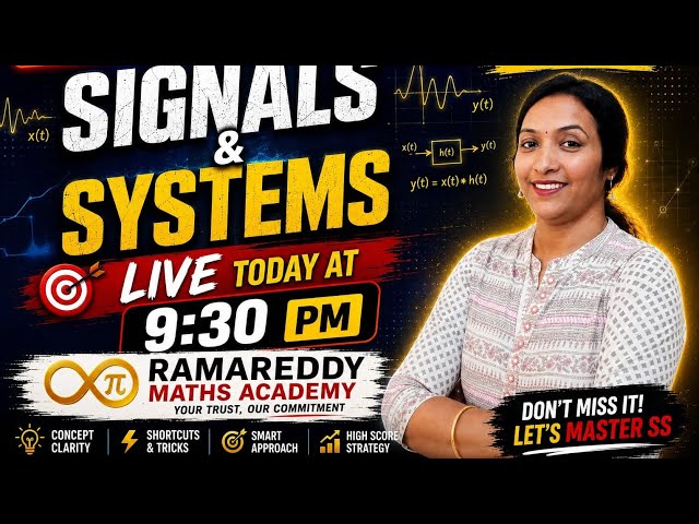 Rama Reddy Maths Academy is live ##sslive #2-1 subjectslive #signalsandsystemslive #riddle