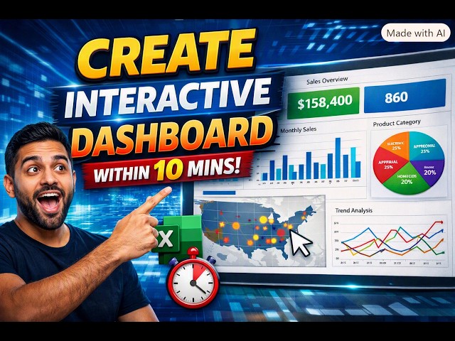 Create an interactive dashboard in just 10 minutes using Excel